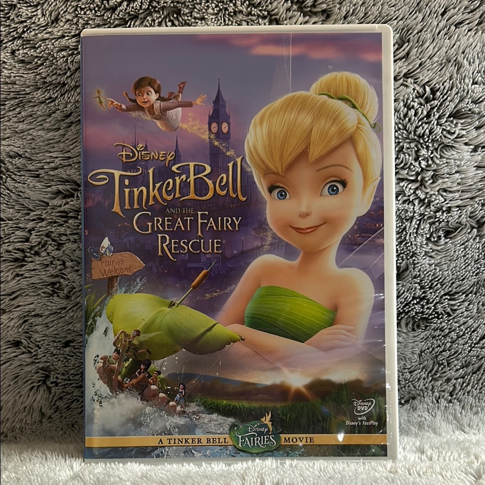Disney Tinker Bell and the Great Fairy Rescue DVD - Green and Purple Artwork